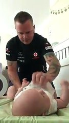 Try Not To Laugh Challenge Father Changing Babies Diaper Extremely Funny Video Latest 2016