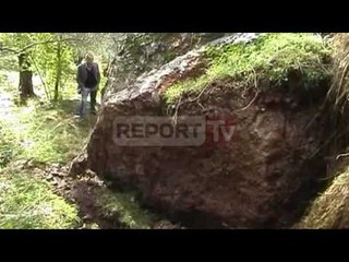Report TV - Krujë, guri gjigant lëviz nga vendi, rrezikohen 2 banesa