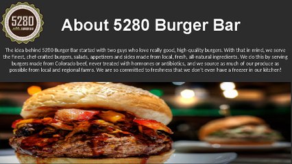 Best Appetizers and Drinks - 5280 Burger Bar