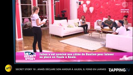 Secret Story 10 : Anaïs déclare son amour à Julien, le candidat fond en larmes (vidéo)