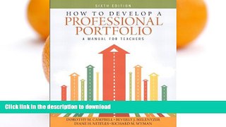 READ  How to Develop a Professional Portfolio: A Manual for Teachers (6th Edition) FULL ONLINE