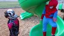 New Little Heroes Ant-Man Vs Spiderman - In Real Life - Superhero Battle!