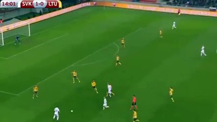 Kucka goal 1-0 Slovakia vs Lithuania