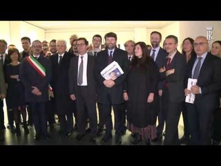 Mantova - Mattarella al museo de ''La Gazzetta di Mantova'' (11.11.16)
