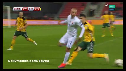 Juraj Kucka Goal HD - Slovakia 2-0 Lithuania - 11.11.2016 Qualification