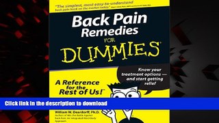 liberty book  Back Pain Remedies For Dummies