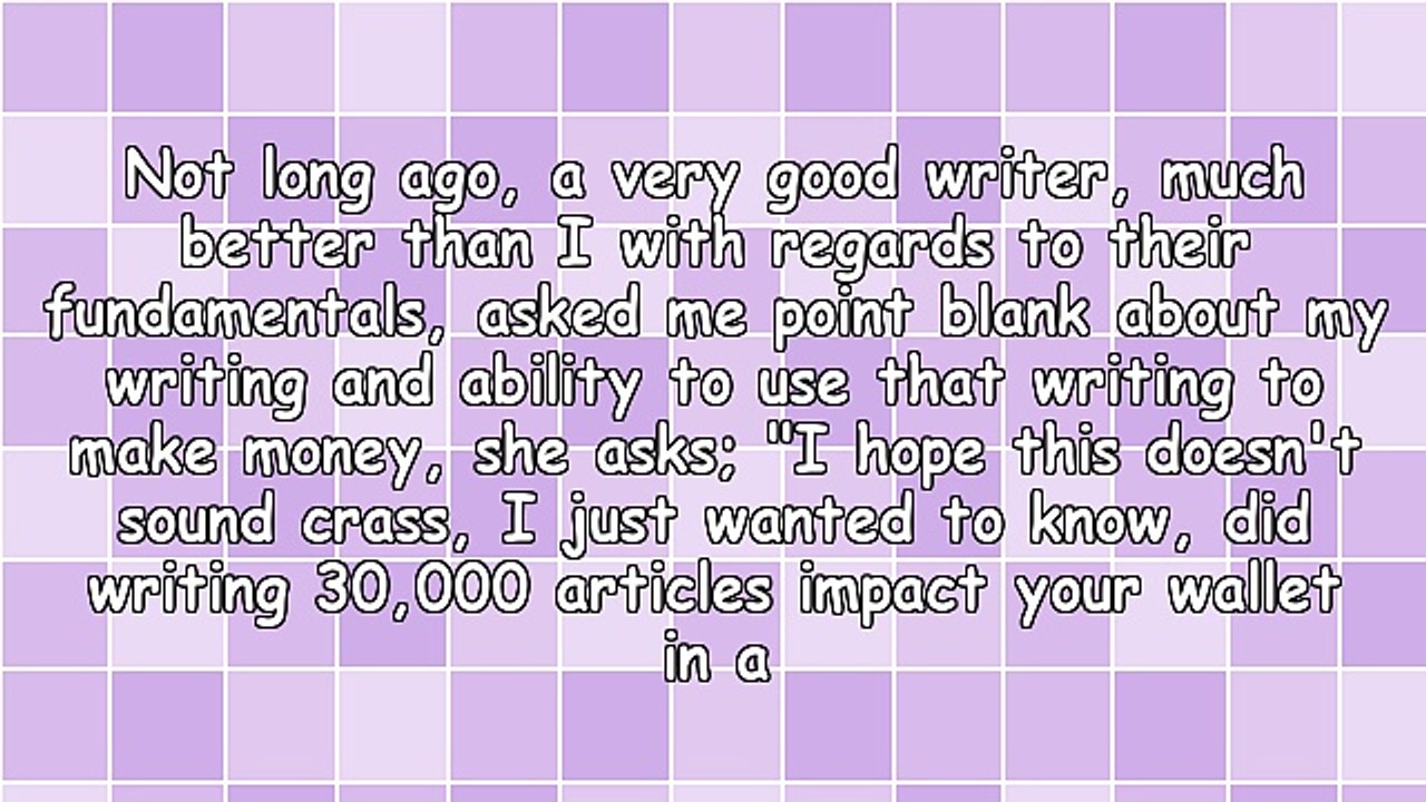 Participating in Online Article Writing to Make Money?