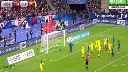 France 2-1 Suède - les Buts et Résumé 11.11.2016ᴴᴰ