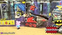 Lego BatCave Build HULK SMASH! Bane Captured   Peppa Opens Jail for IVY by HobbyKidsTV