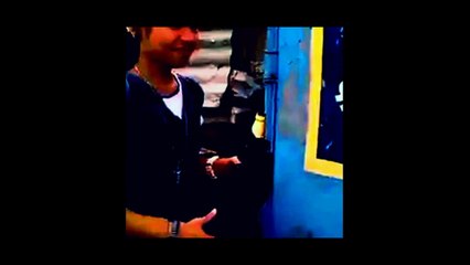 Playing hide and seek beautiful girl funny humor.