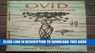 [EBOOK] DOWNLOAD Ovid Metamorphoses READ NOW