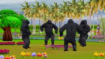 Godzilla King Kong And Dinosaurs Cartoons Singing RInga Ringa Roses Nursery Rhymes For Kids