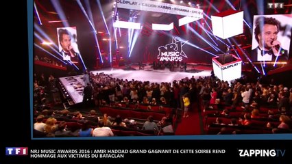 NRJ Music Awards 2016 : Amir Haddad grand gagnant de la soirée, il pense aux victimes du Bataclan (Vidéo)