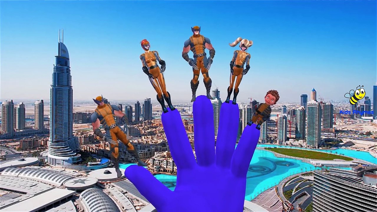 Finger Family Rhymes X-Men Wolverine Vs Venom Cartoons For Kids | Children Nursery Rhymes