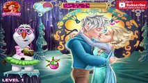 Frozen Princess Elsa Kissing Jack Frost and Fall in Love - Olaf almost Caught them