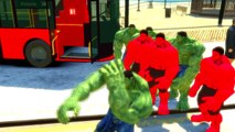 Nursery Rhymes Wheels on the Bus Goes Round and Round with Hulk Avengers Songs for Children