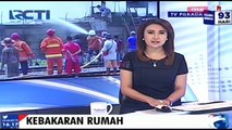 Sejumlah Rumah di Pinggir Rel KRL Tanjung Priok Terbakar