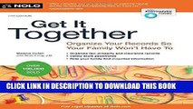 Best Seller Get It Together: Organize Your Records So Your Family Won t Have To Free Read