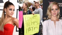 Ariana Grande, Jennifer Lawrence y Más Siguen Protestando Contra Donald Trump