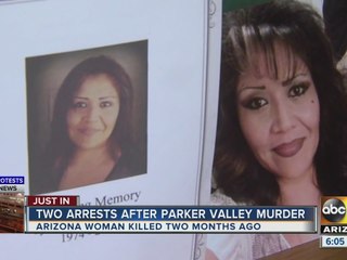Authorities announce arrests in case of woman found in canal near Parker