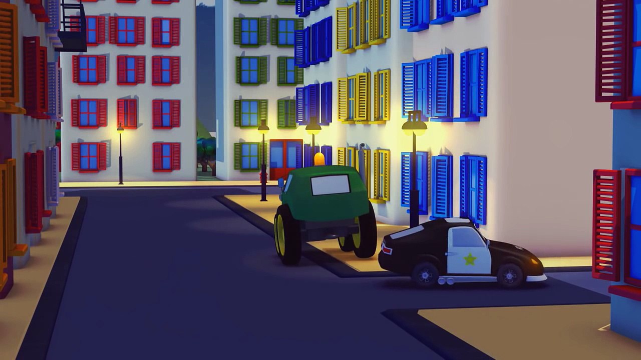 Розовая машинка и Авто Патруль_ пожарная машина и полицейская машина _ мультик для детей на русском