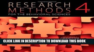 Ebook Research Methods for the Behavioral Sciences, 4th Edition Free Read