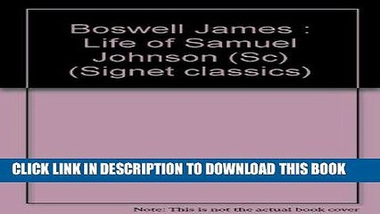 [PDF] The Life of Samuel Johnson (Signet classics) Full Collection