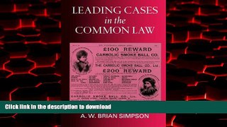 Read books  Leading Cases in the Common Law