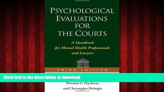 Buy books  Psychological Evaluations for the Courts, Third Edition: A Handbook for Mental Health