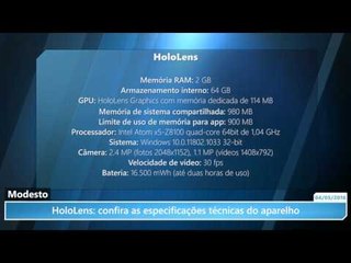HoloLens: confira as especificações técnicas do aparelho