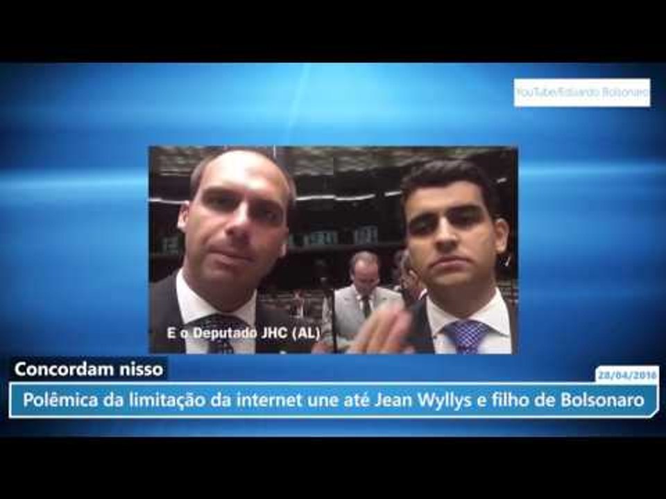 Polêmica da limitação da internet une até Jean Wyllys e filho de Bolsonaro