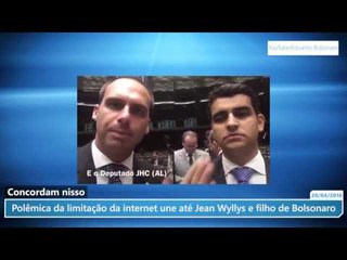 Polêmica da limitação da internet une até Jean Wyllys e filho de Bolsonaro