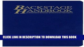 Best Seller The Backstage Handbook: An Illustrated Almanac of Technical Information Free Read