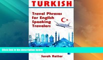 Big Sales  Turkish: Travel Phrases for English Speaking Travelers: The most needed 1.000 phrases