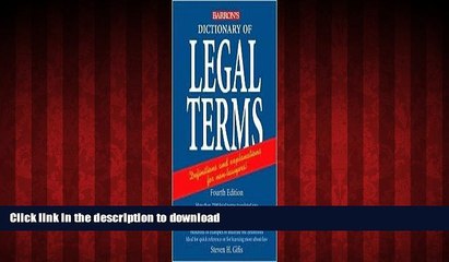 Read book  Dictionary of Legal Terms 4th (fourth) edition Text Only online to buy