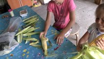 VLOG С МОРЯ ☼ ДЕТИ ЧИСТЯТ КУКУРУЗУ- ВКУСНАЯ СЛАДКАЯ ☼ Kids shucking corn КРИНИЦА 2016