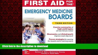Read book  First Aid for the Emergency Medicine Boards Third Edition online