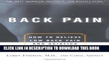 Best Seller Back Pain: How to Relieve Low Back Pain and Sciatica Free Download