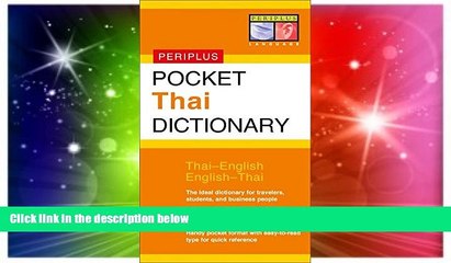 Ebook Best Deals  Pocket Thai Dictionary: Thai-English English-Thai (Periplus Pocket