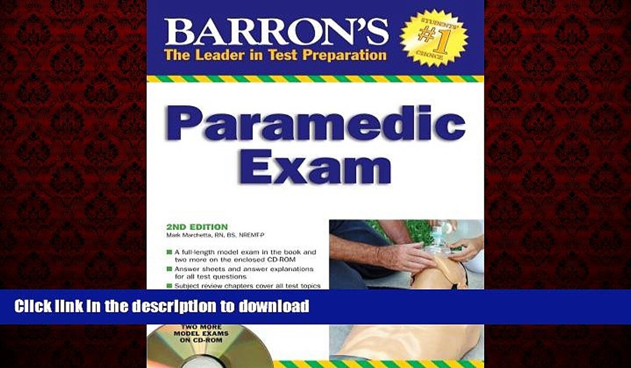 Read book  Barron s Paramedic Exam: with CD-ROM (Barron s How to Prepare for the Emt Paramedic