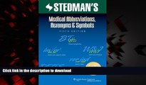 Read books  Stedman s Medical Abbreviations, Acronyms   Symbols (Stedman s Abbreviations,
