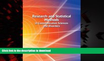 Buy book  Research and Statistical Methods in Communication Sciences and Disorders online to buy