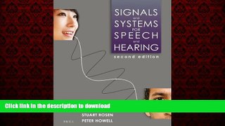Buy book  Signals and Systems for Speech and Hearing: Second Edition