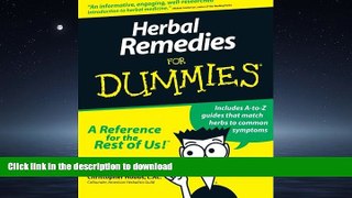 FAVORITE BOOK  Herbal Remedies For Dummies FULL ONLINE