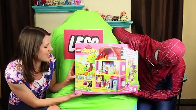 GIANT SURPRISE EGG Lego Duplo Huge Egg with Spiderman, Frozen Toys, Mickey Mouse & Cars