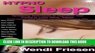 Ebook Hypno Sleep for Implanting Hypnotic Suggestions Free Read