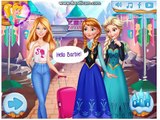 Disney Princess Elsa and Anna Have Visit From Barbie in Arendelle - Dress Up Game for Kids