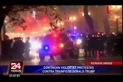 EEUU: continúan violentas protestas contra Donald Trump