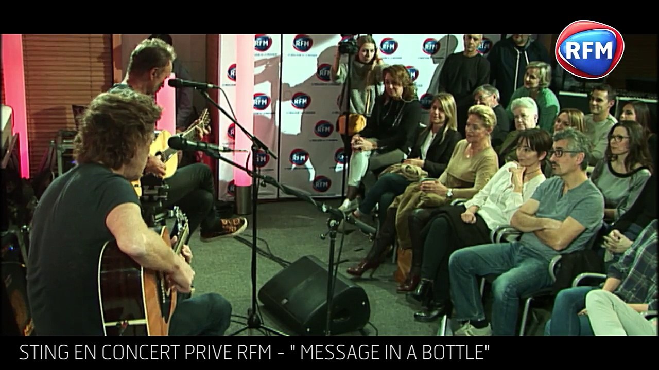 Live acoustique Sting chez RFM   Message in a bottle