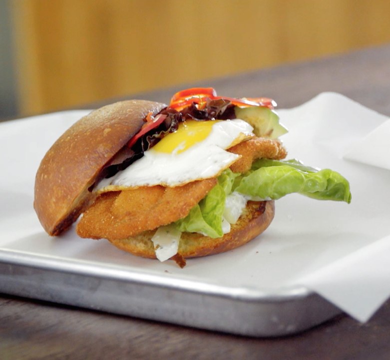 Napkins Necessary: Schnitzel Burger With Fried Egg